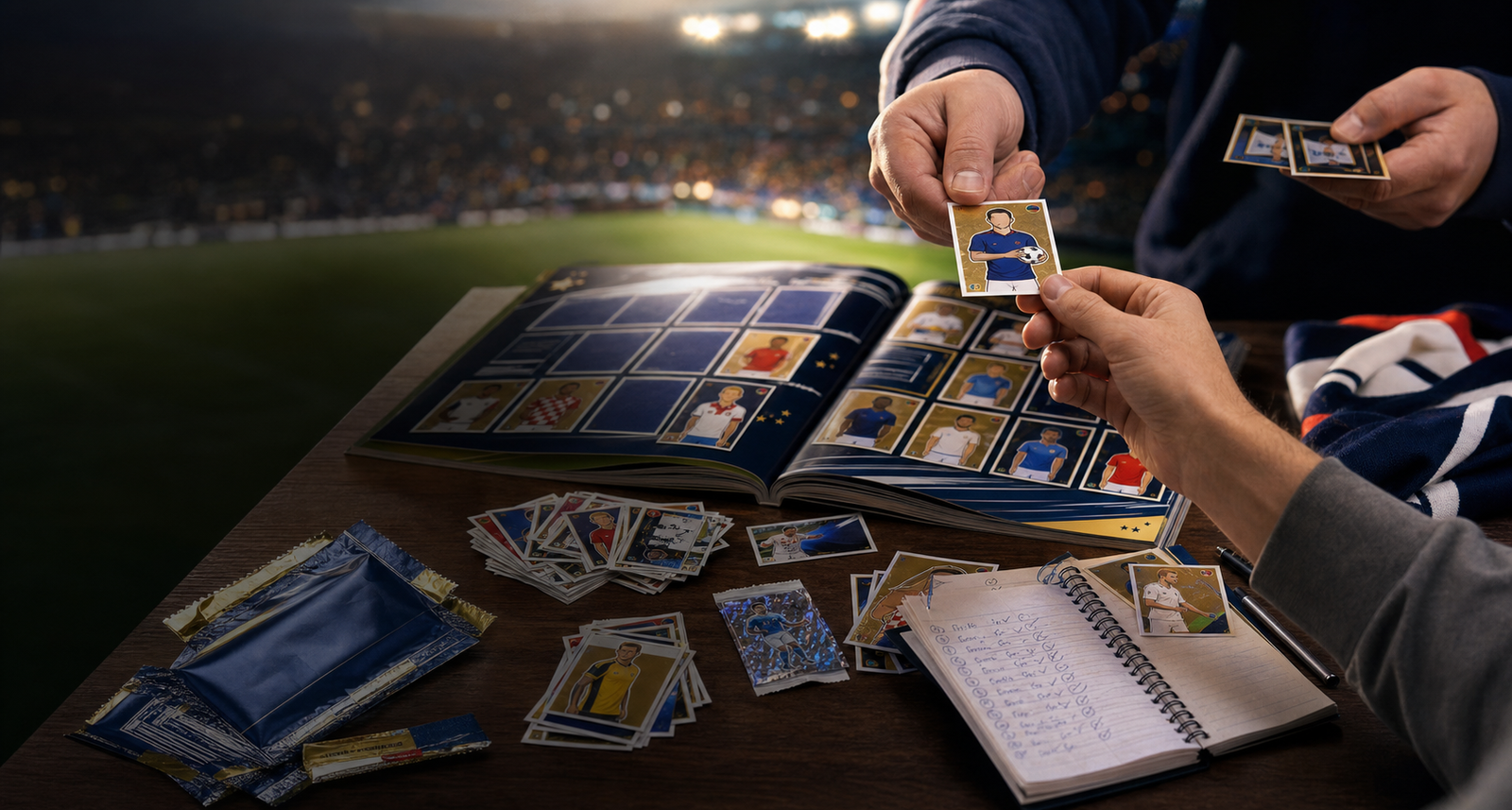 Cromos preparados para intercambiar